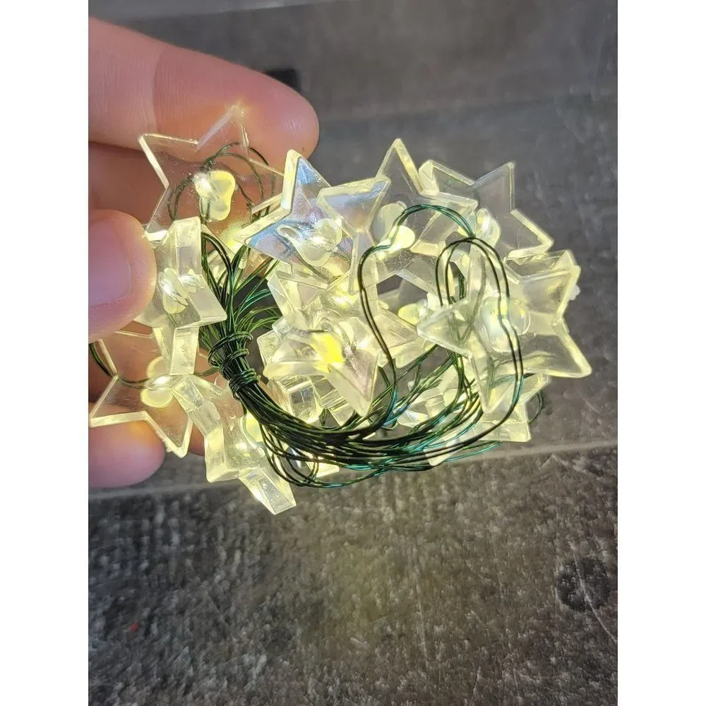 Mini star string light warm white decor home figure